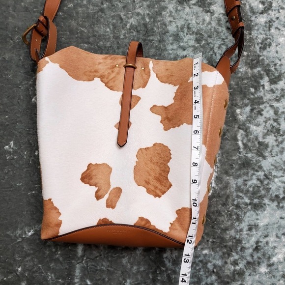 Tory Burch Rowan Genuine Calf Hair Bucket Bag - Picture 6 of 16